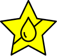A yellow star graphic shows a droplet with a line crossing it out to communicate that Hydro-Star® pimple patches are oil free.