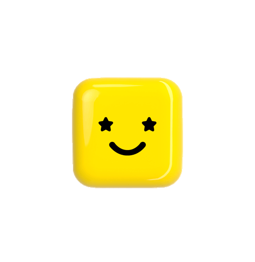 Reusable, mirrored Big Yellow compact with black smiley face and yellow hydrocolloid star-shaped pimple patches inside.