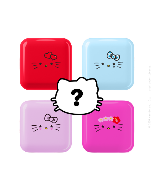 Starface Big Hello Kitty® Mystery Compact blind box. A refillable compact with 32 Hello Kitty® hydrocolloid patches.